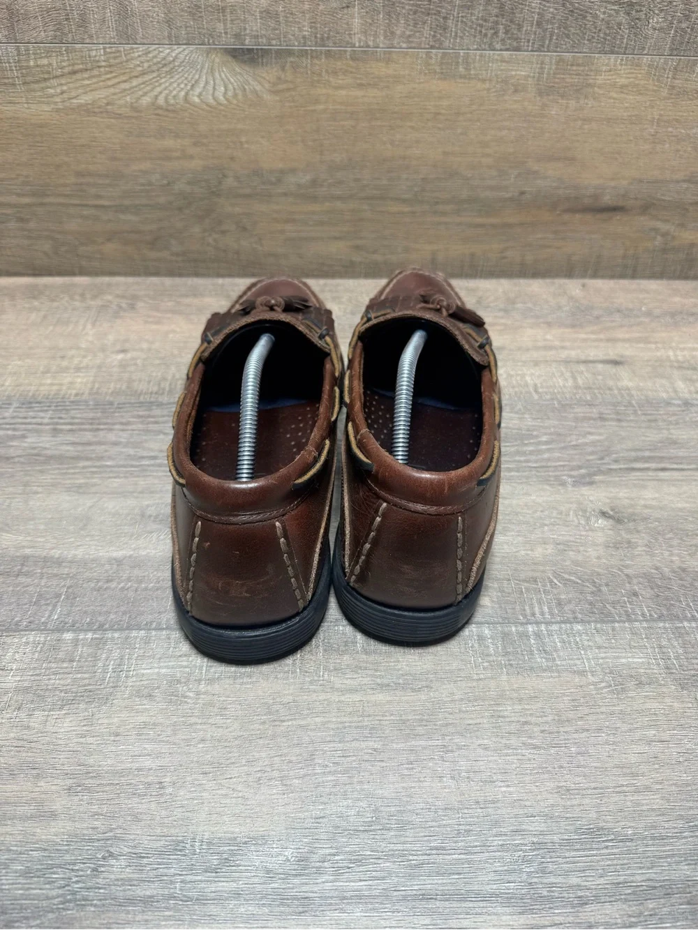Sperry Brown Leather Tassel Kiltie Boat Shoes